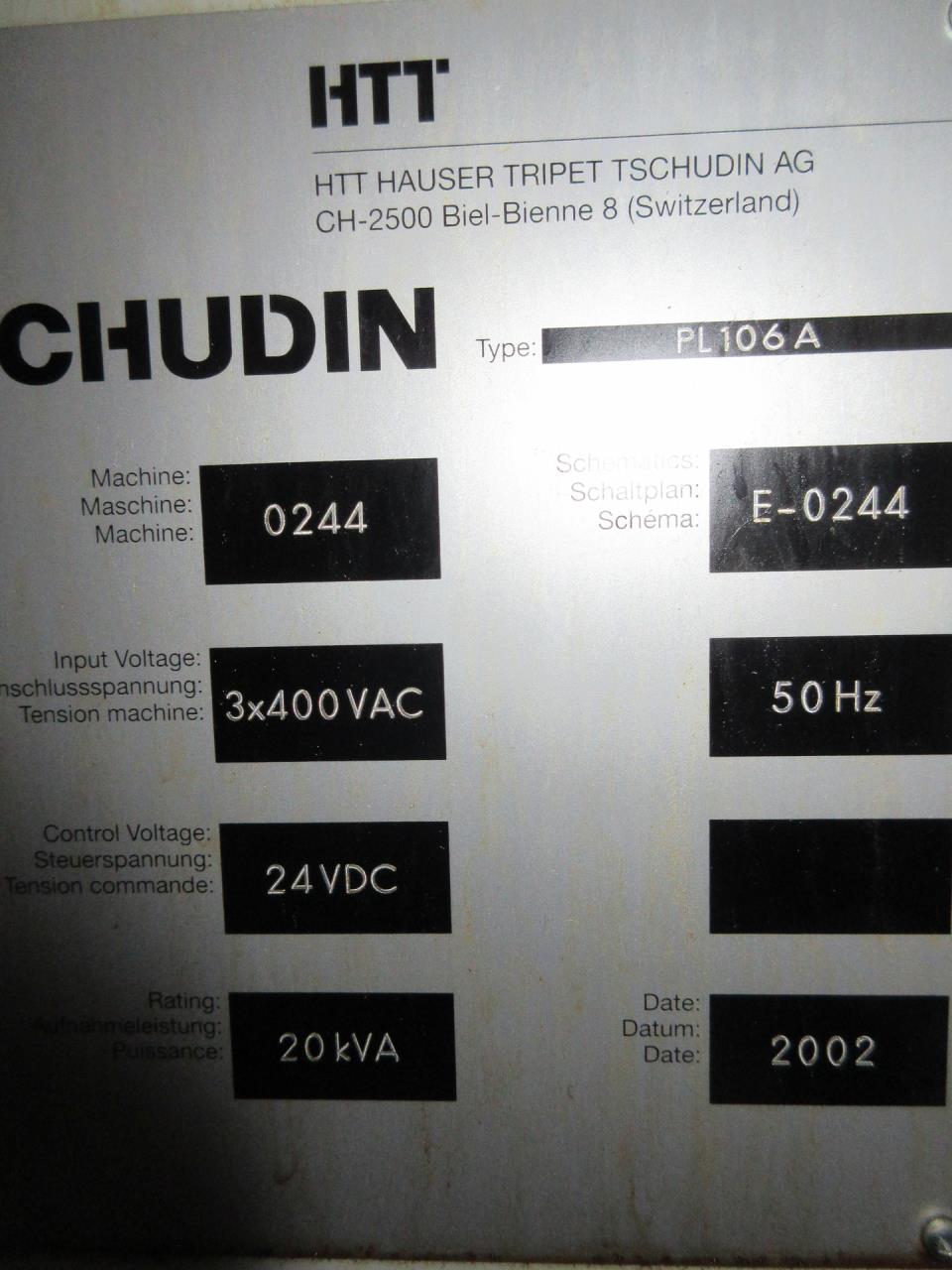 Grinding/TSCHUDIN PL 105 A