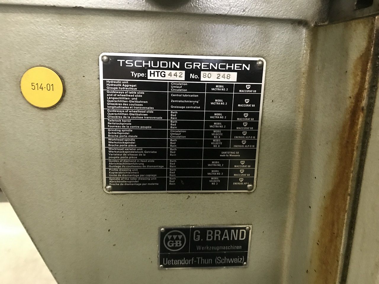 Cylindrical Grinders/CYLINDRICAL GRINDING MACHINE TSCHUDIN HTG-442