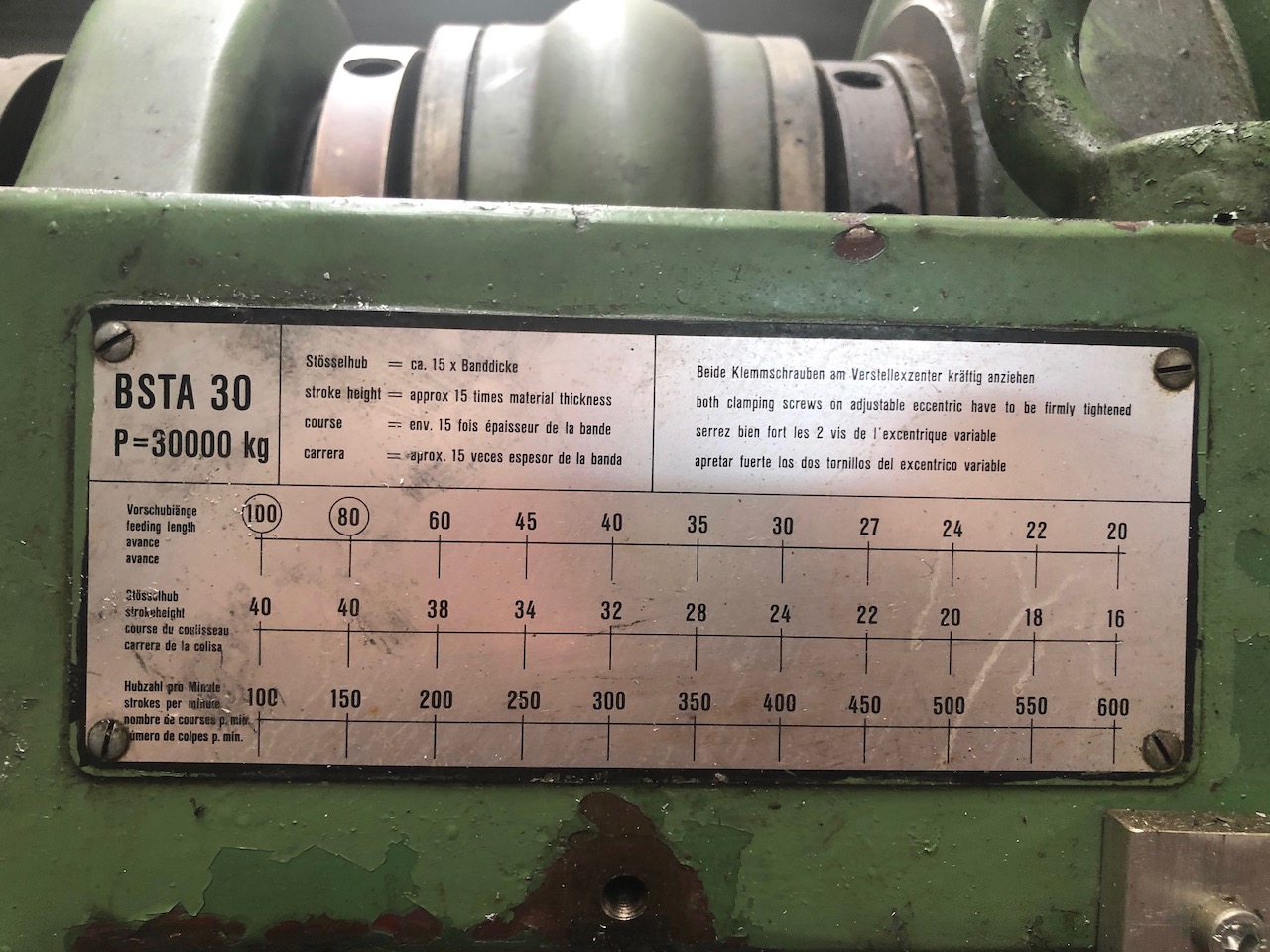Mechanical Presses/BRUDERER BSTA 30