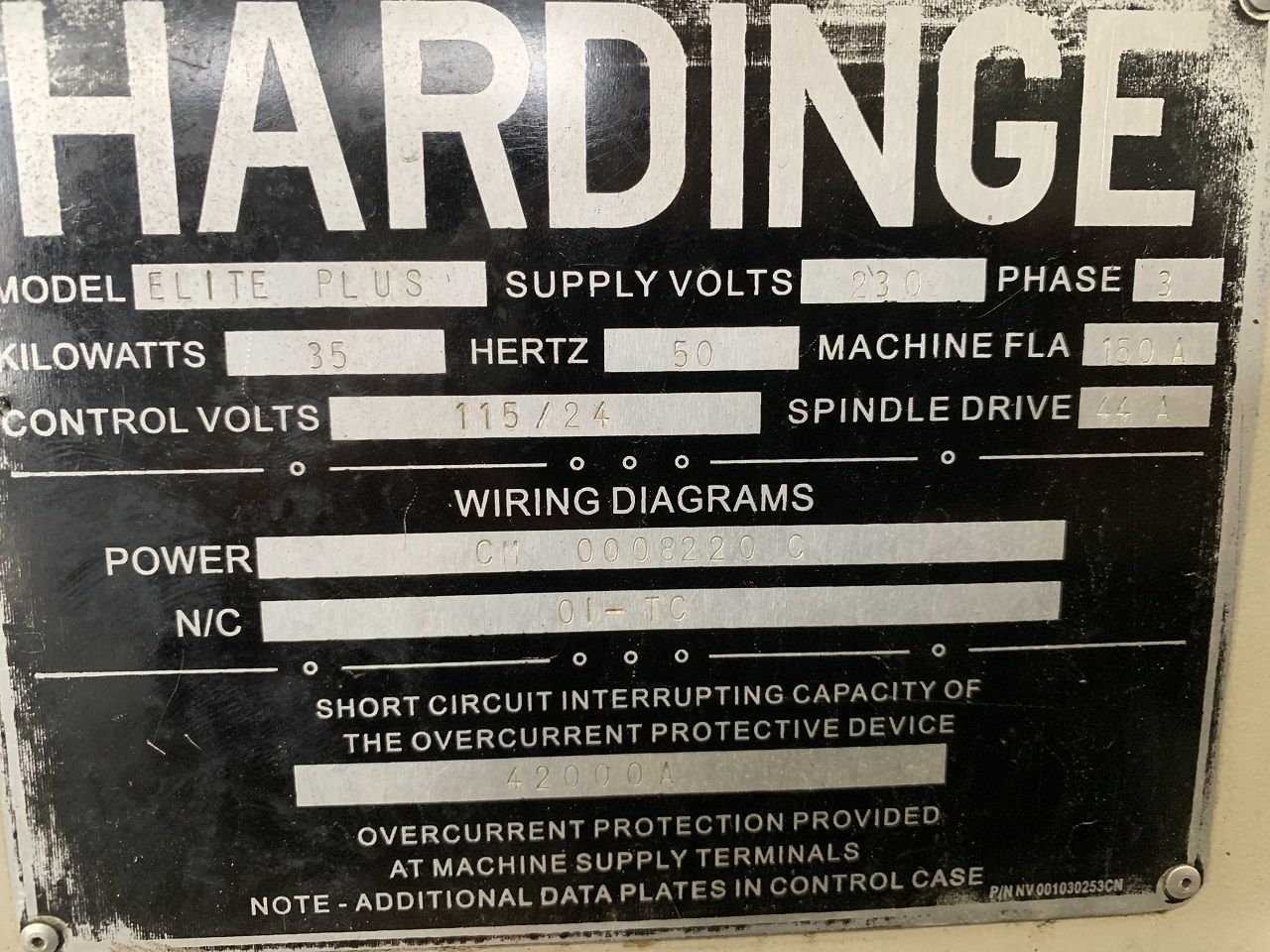 CNC Lathes/CNC LATHE HARDINGE TYPE ELITE PLUS 6/42