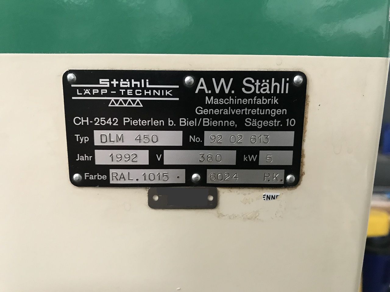 Electro Discharge Machining/SURFACE LAPPING MACHINE STAEHLI TYPE DLM-450