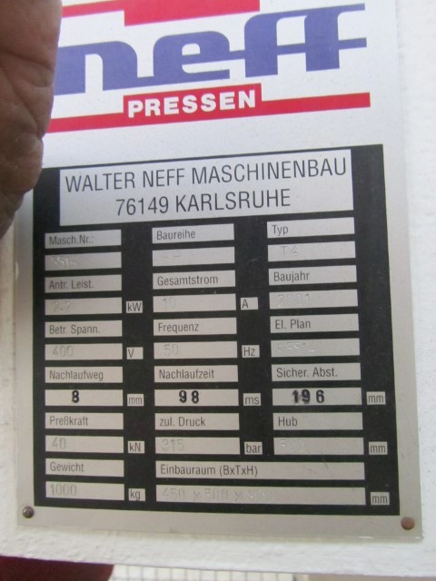 Hydraulic Presses/NEFF T 4