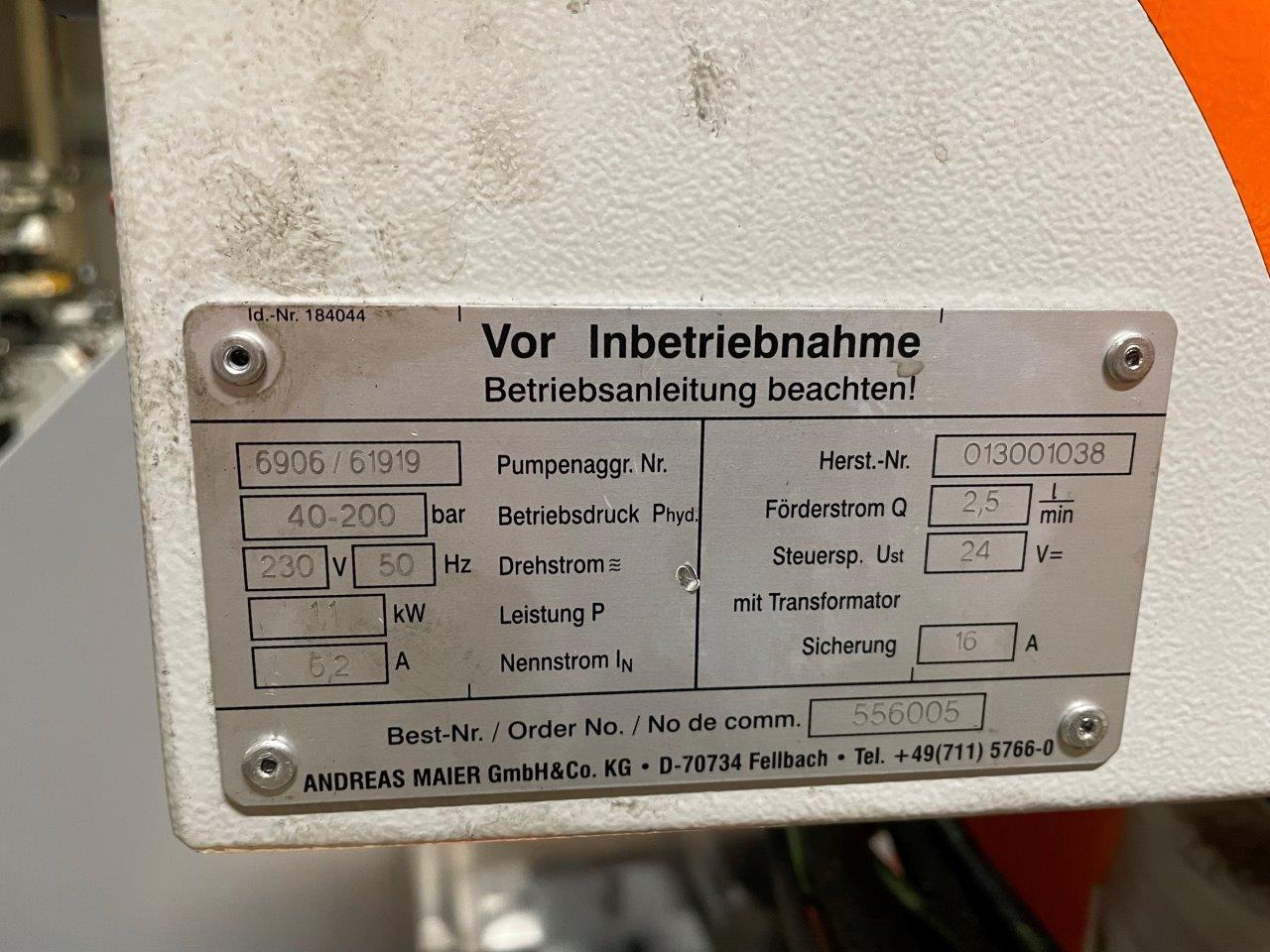 Other Machines/AMF Pressure Generating Hydraulic Pump for Clamping Systems (3943)