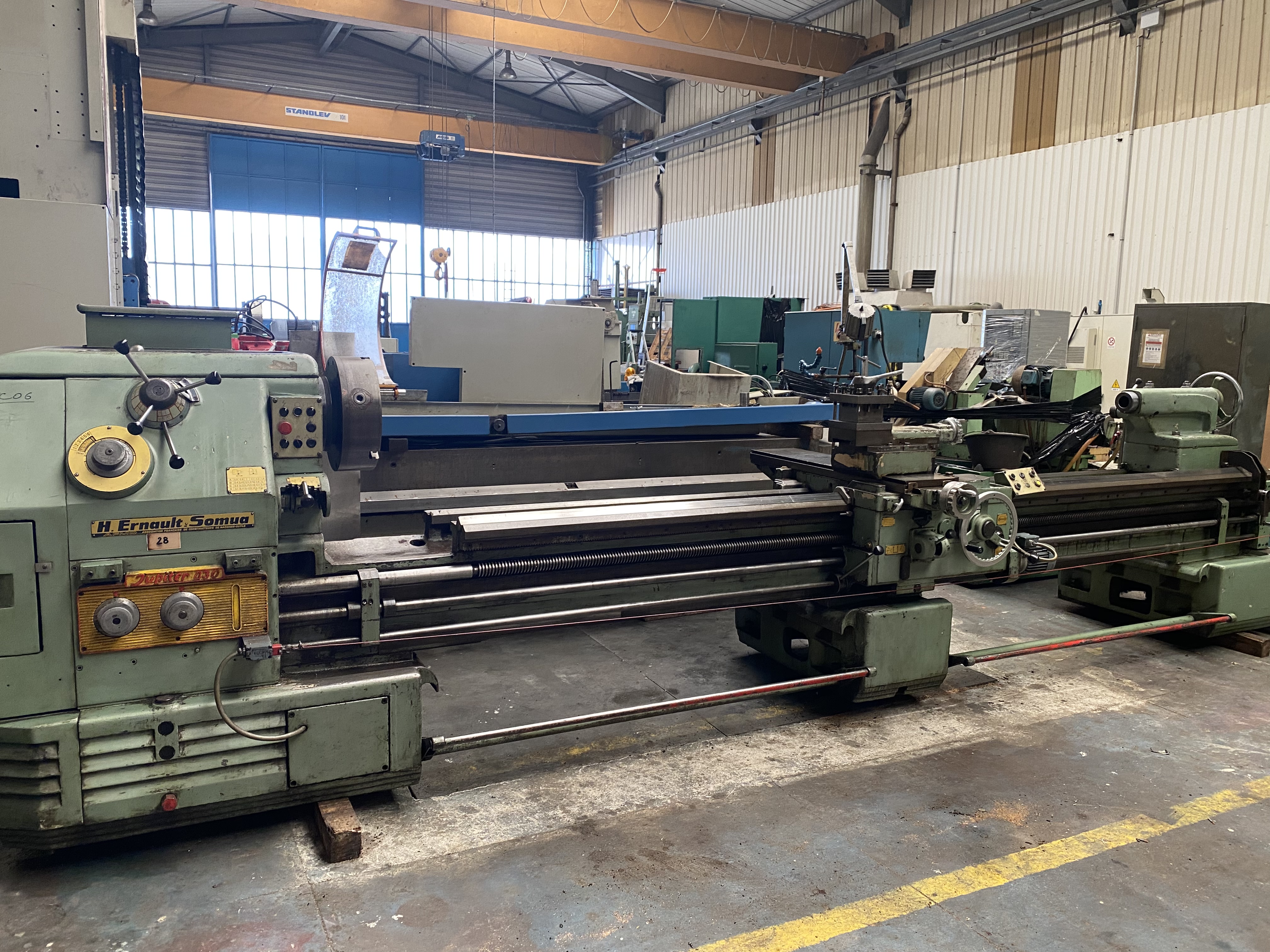 Turning gears/Turning Ernault jupiter capacity 4000X830MM steadies