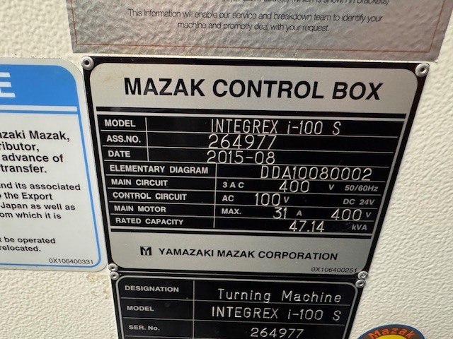 CNC Lathes/Used Mazak Integrex i100S (4733)