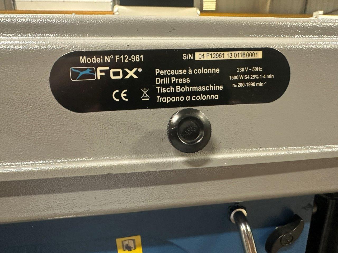 Pillar/Pedestal Drills/Used FOX Femi F12-961A Pillar Drill (4751)