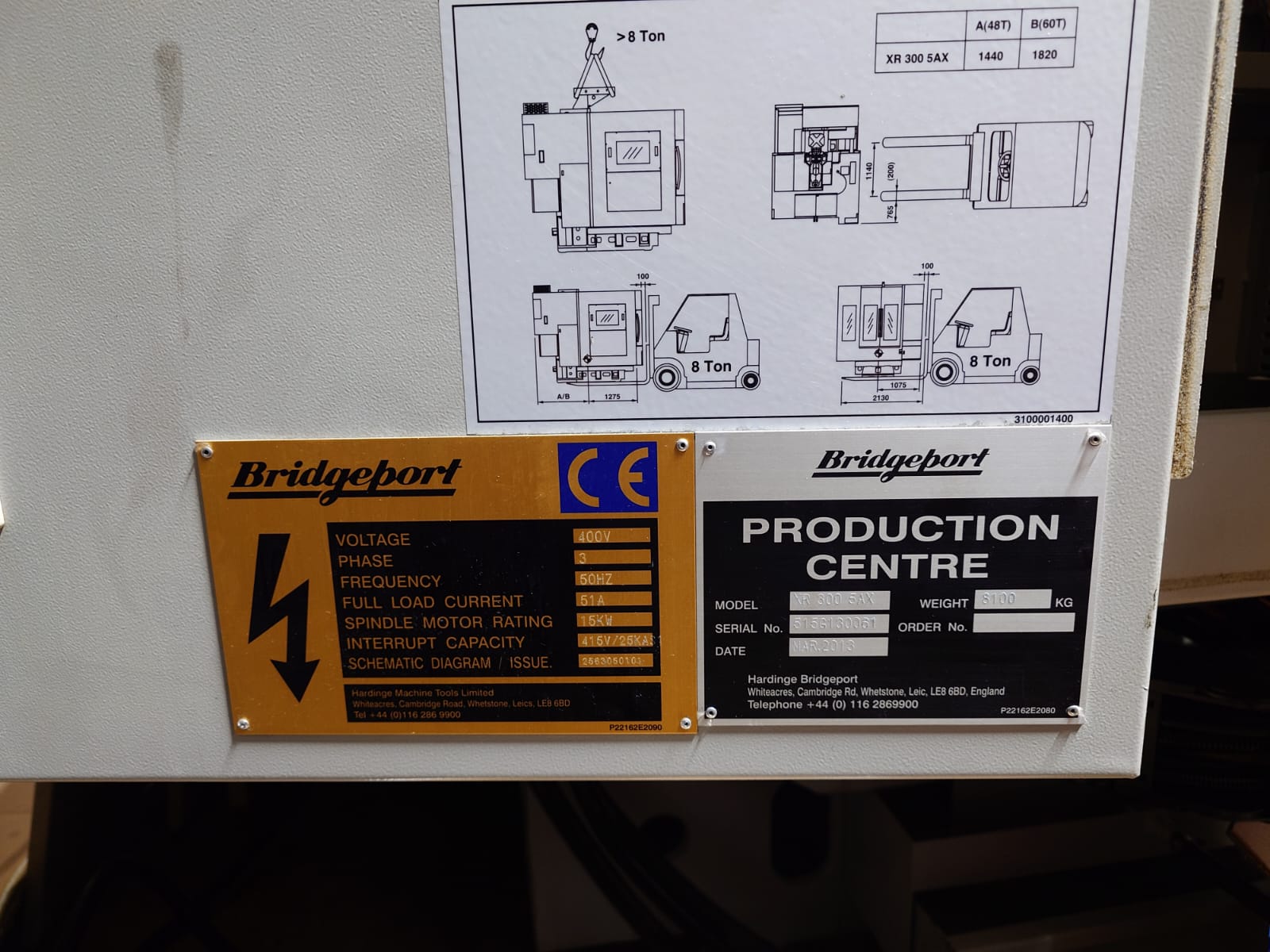 Vertical Machining Centres/Used Hardinge XR300 5AX 5-axis CNC Machining Centre (4526)