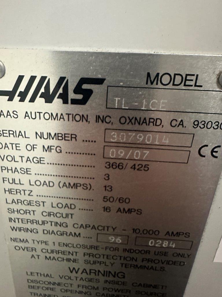 Lathes (CNC and Manual)/Used Haas TL1CE CNC/Manual Toolroom Lathe (4905)