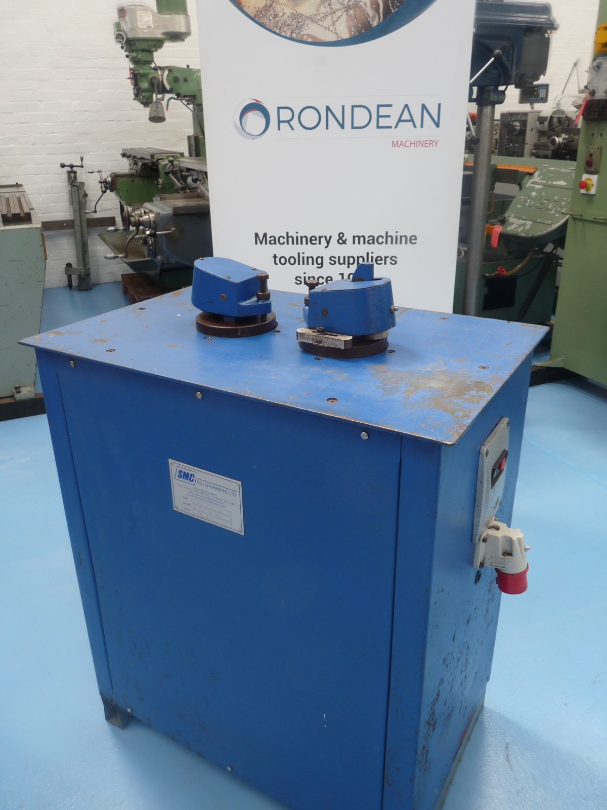 Punching/Double Head Power Flanger-Edger and Button Punch Machine