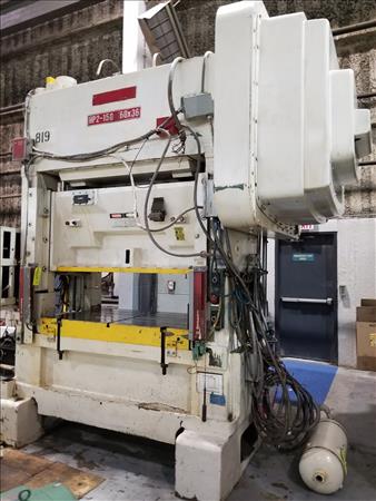 Presses (General)/BLISS HP2-150 STRAIGHT SIDE DOUBLE CRANK PRESS