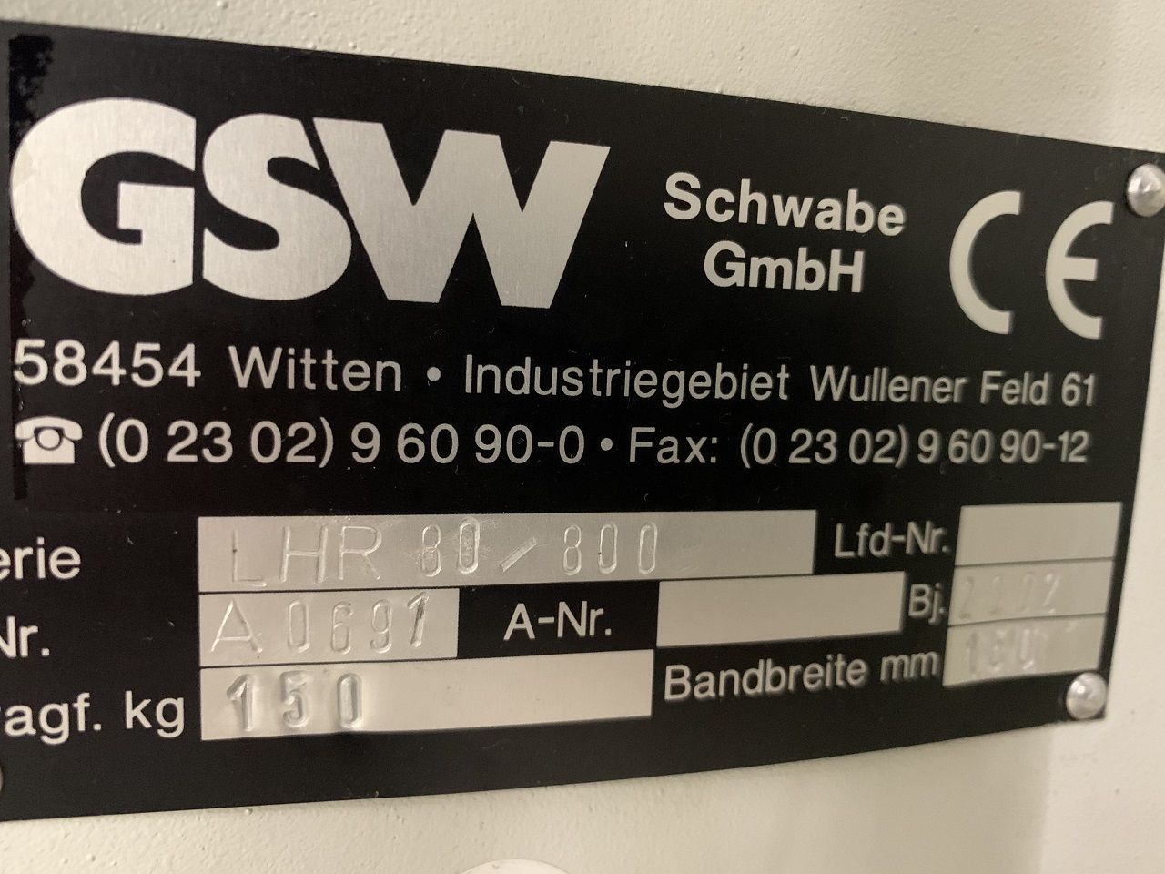 Presses (General)/REEL GSW TYPE LHR 80 / 800