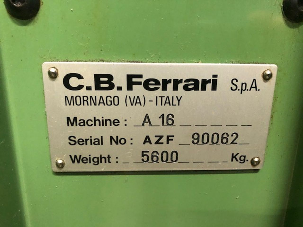 Machining Centres (General)/MACHINE CENTER FERRARI TYPE A-16