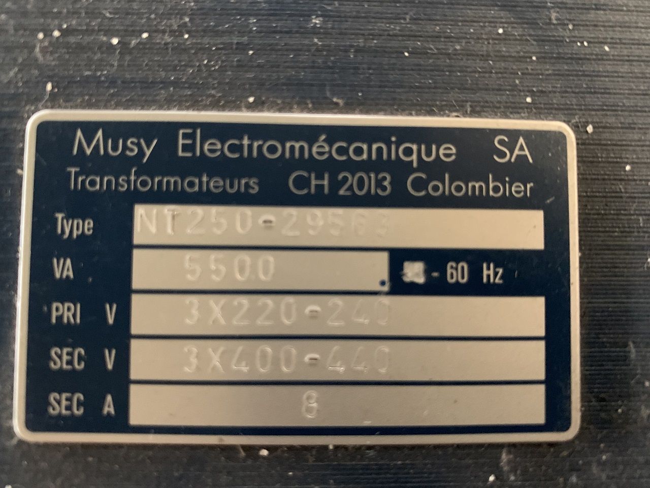 Spares & Accessories/TRANSFORMER MUSY TYPE NT250