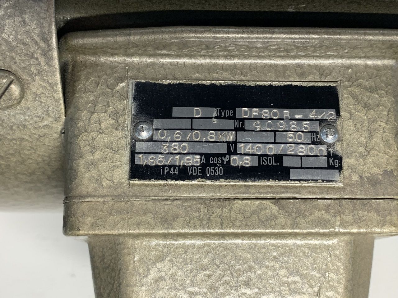 Spares & Accessories/ELECTRIC MOTOR D TYPE DP80B