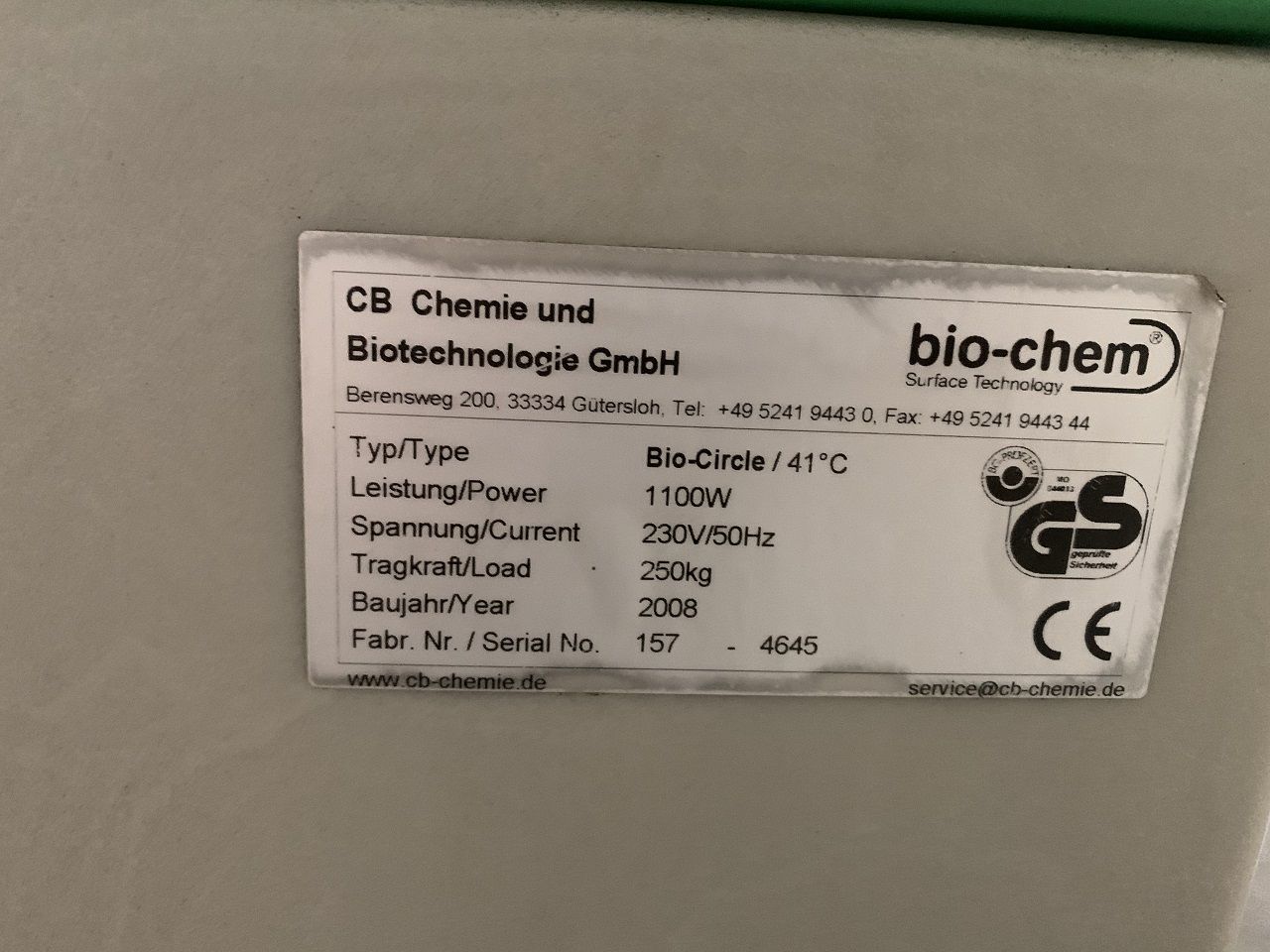 Miscellaneous/WASHING UNIT BIOCHEM TYPE BIO-CIRCLE 41°C