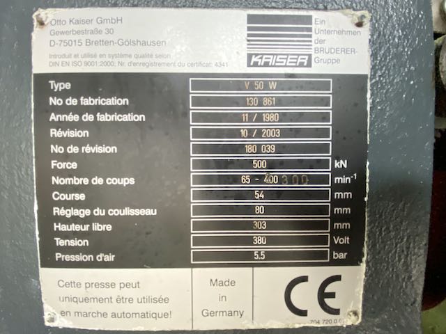 Mechanical Presses/KAISER V 50 W