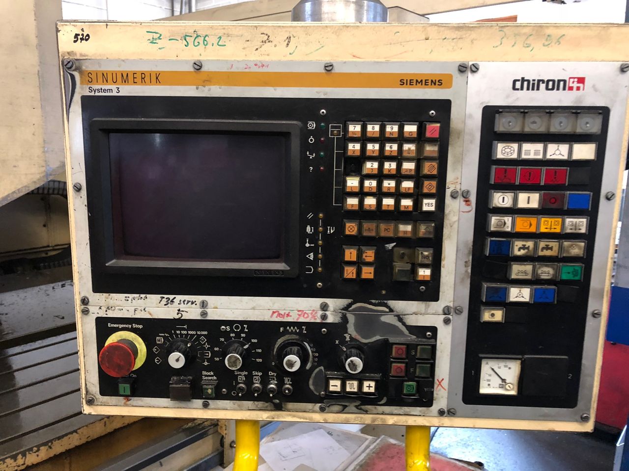 Vertical Machining Centres/VERTICAL MACHINING CENTRE CHIRON TYPE FZ-26-L NC