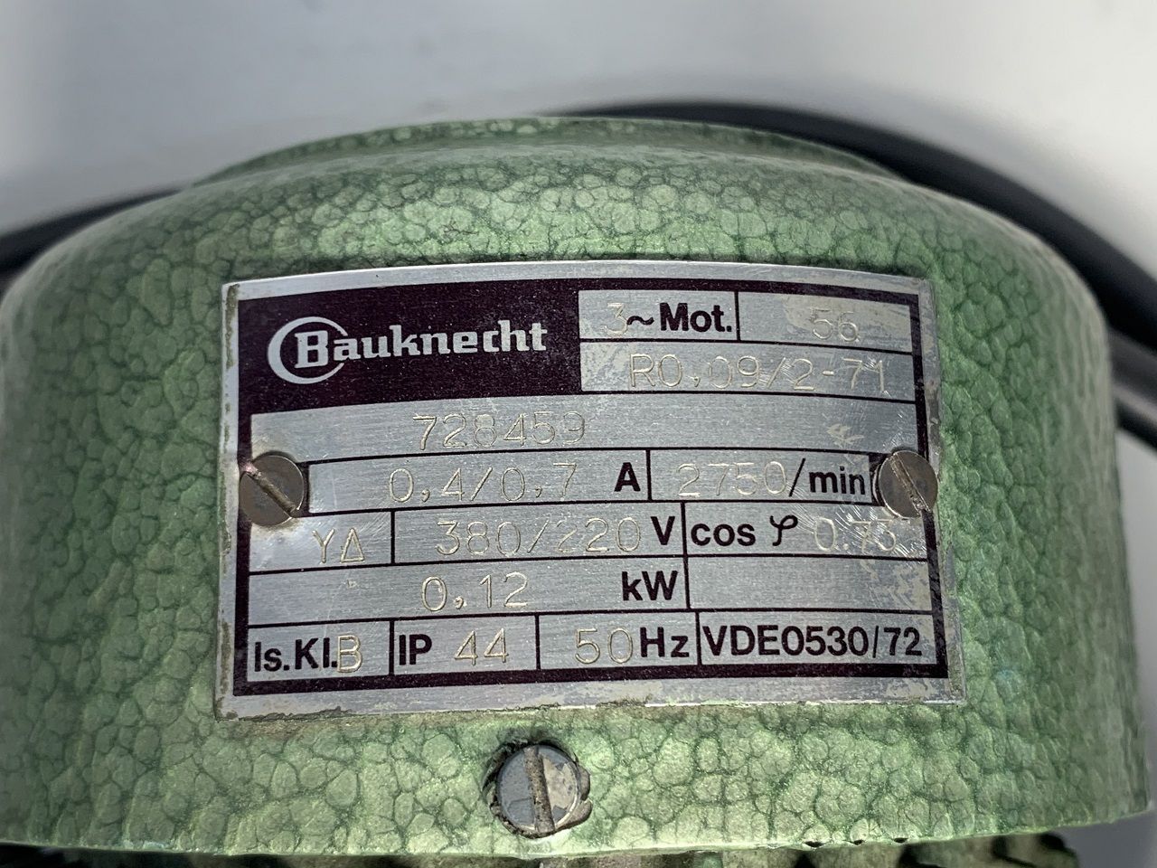 Spares & Accessories/MOTOR BAUKNECHT TYPE 56