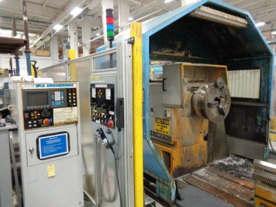 Facing Lathes/VDF WOHLENBERG U 1070 S CNC MOVING HEAD FACING LATHE