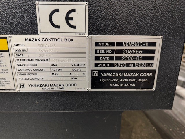 Vertical Machining Centres/Used Mazak VCN510C-II (4797)