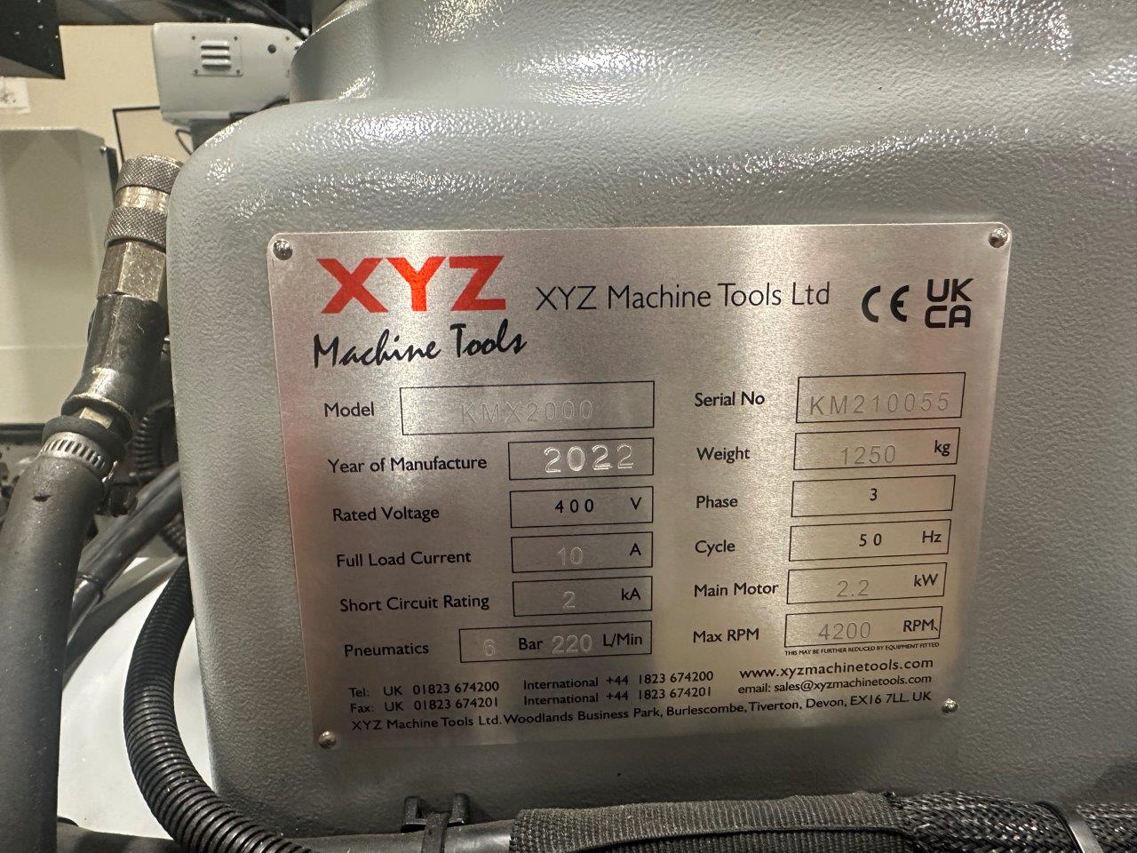 Turret Mill/Used XYZ KMX2 2000 Turret Milling Machine (4839)